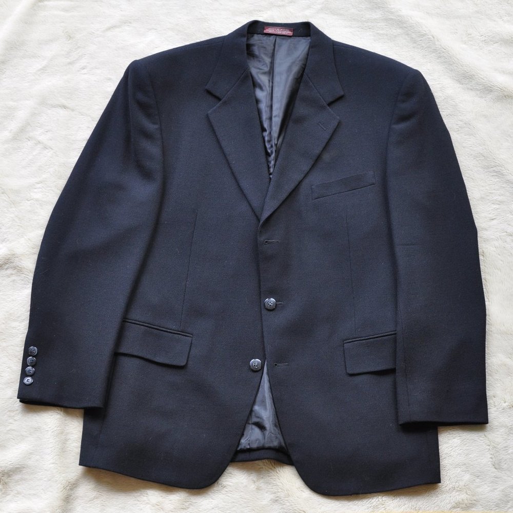 Umberto Rossi 41R wool black 3-button blazer